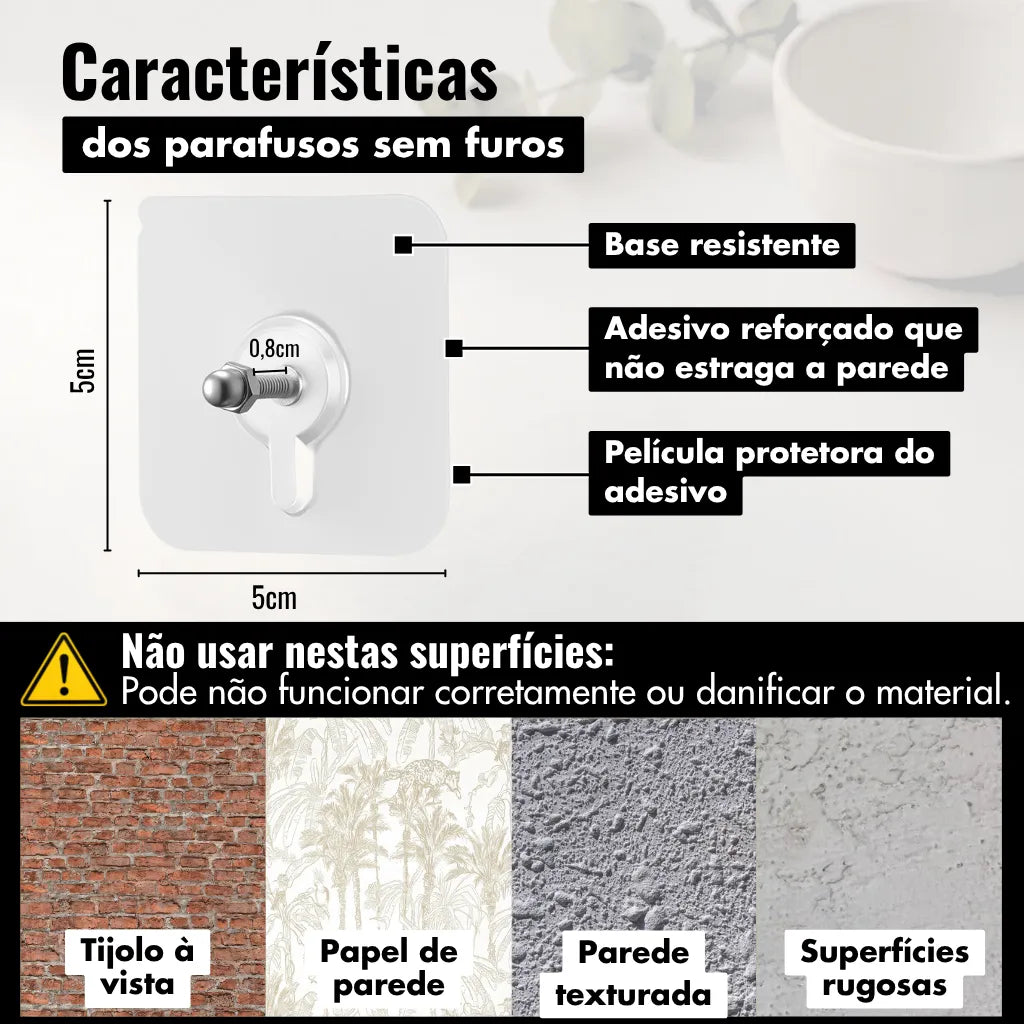 Parafusos sem furos