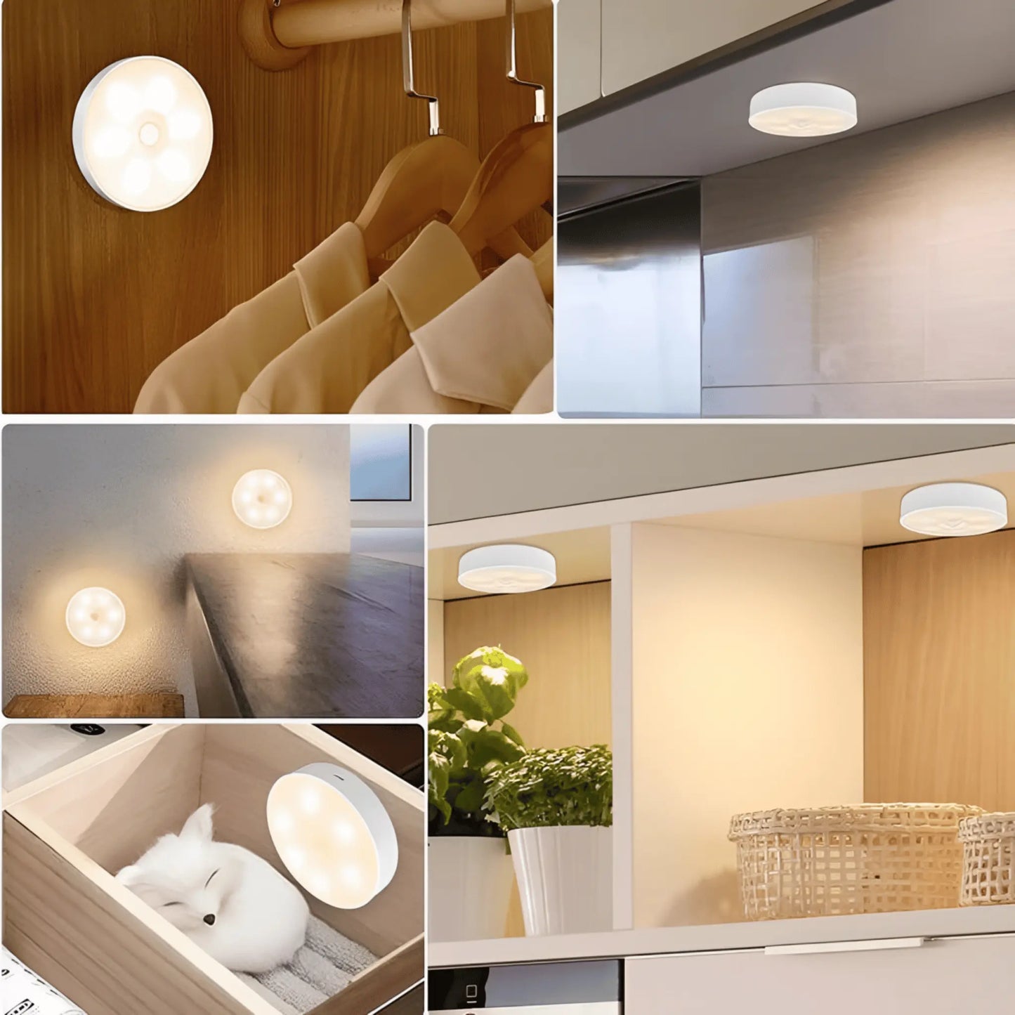 Luz LED recarregável com sensor de movimento