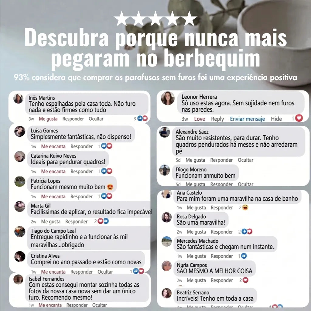 Parafusos sem furos