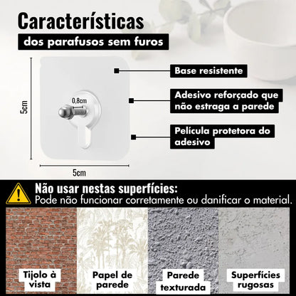 Parafusos sem furos