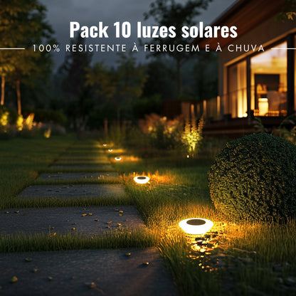 Luzes solares automáticas para jardim