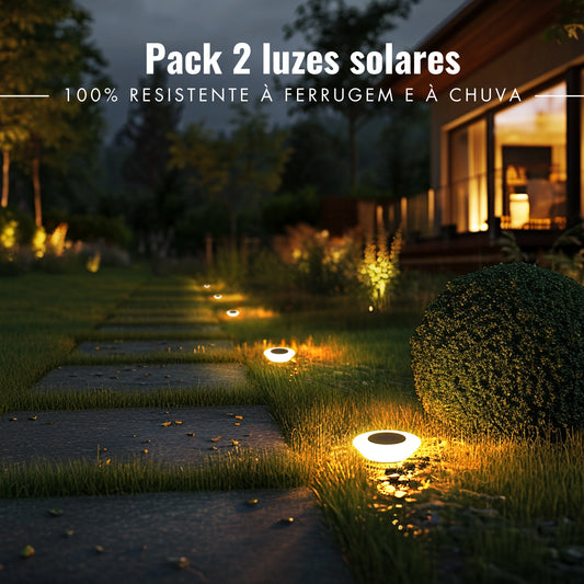 Luzes solares automáticas para jardim