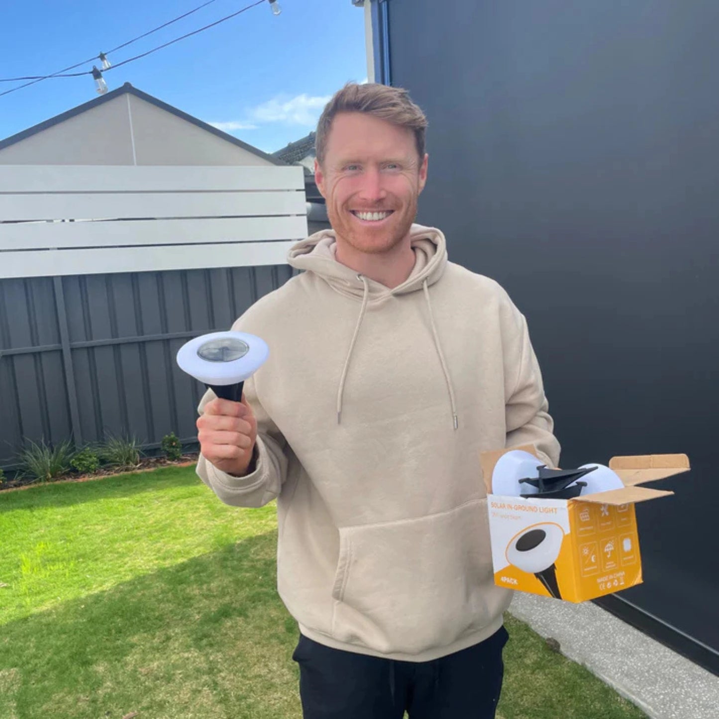 Luzes solares automáticas para jardim